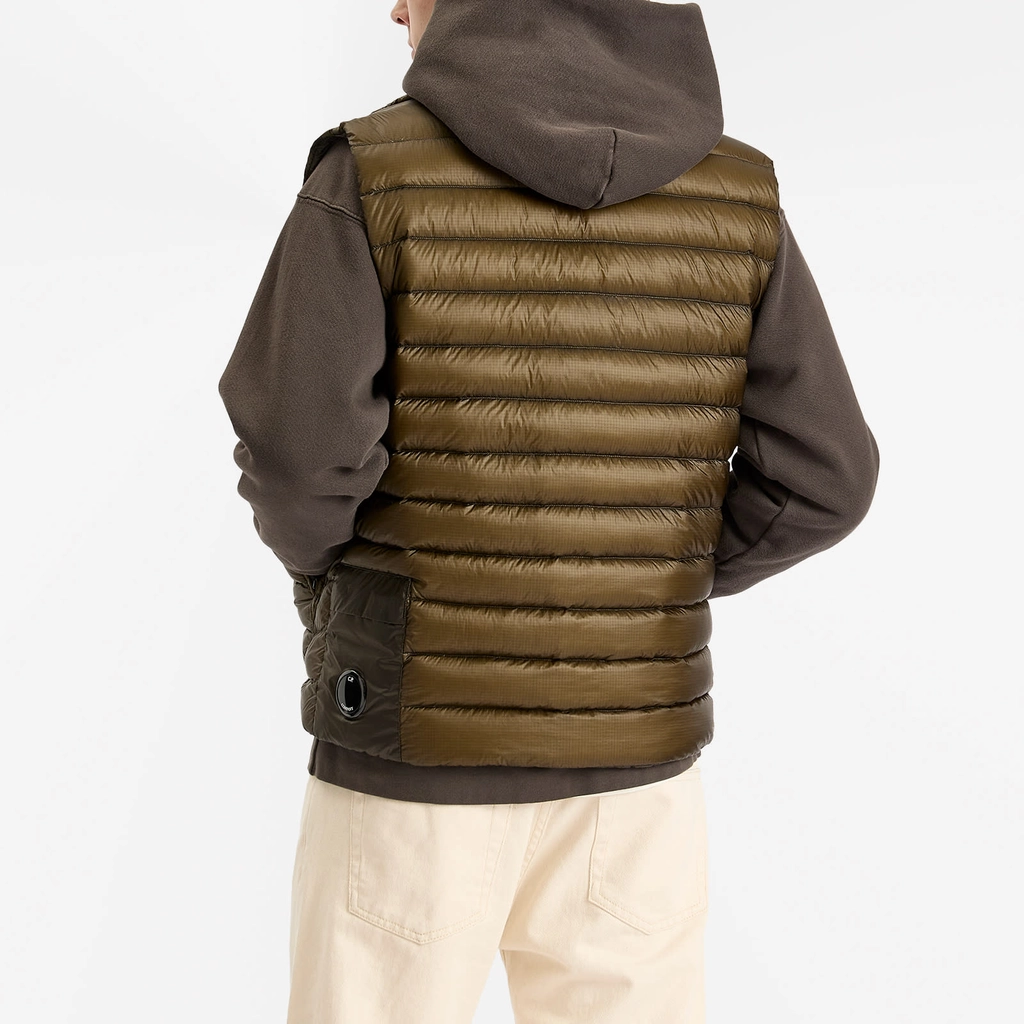 CP Company Men's D.D. Shell Lens Down Vest Ivy Green